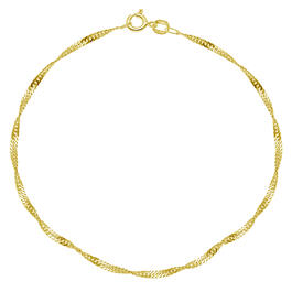 Barefootsies Singapore Ankle Bracelet with Gold over Sterling
