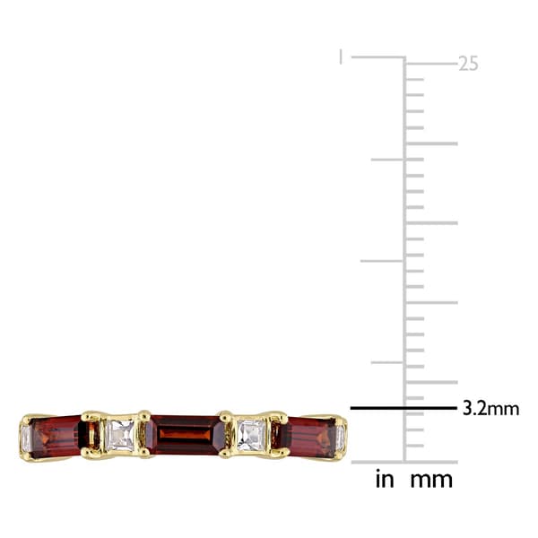 Gemstone Classics&#8482; 10kt. Yellow Gold & Garnet White Topaz Ring