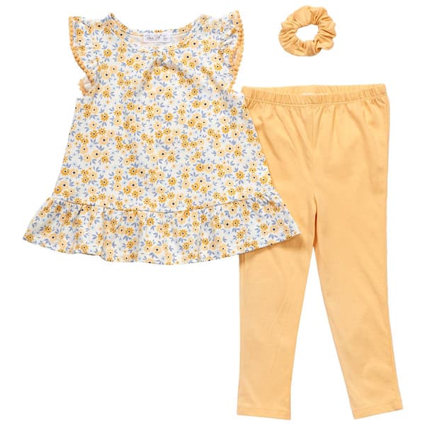 Toddler Girl Rene Rofe(R) 3pc. Floral Tunic & Leggings Set - image 
