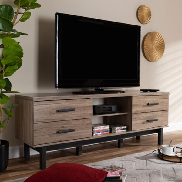 Baxton Studio Arend 4 Drawer TV Stand - image 