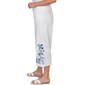 Plus Size Ruby Rd. French Riviera Embroidered Hem Capris - image 4