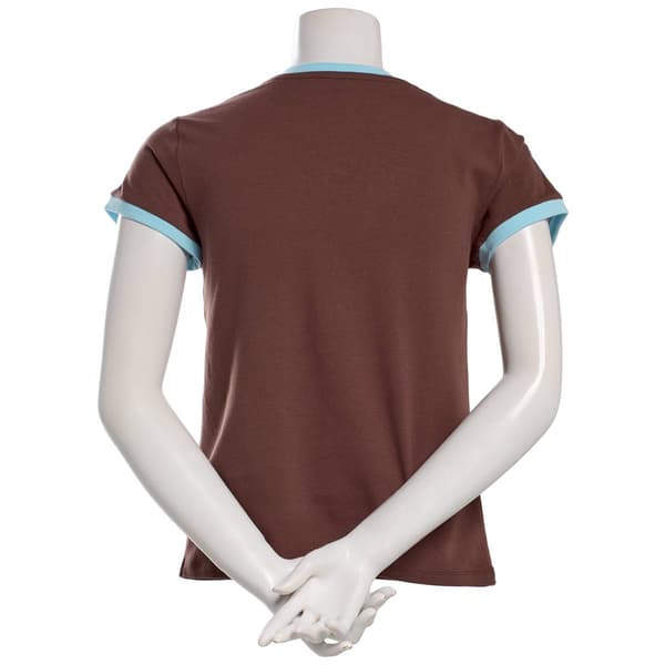 Juniors C-Life Peanuts Striped Arm Football Ringer Tee