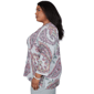 Plus Size Alfred Dunner Vail 3/4 Sleeve V-Neck Paisley Blouse - image 4