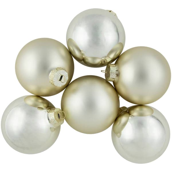 Northlight Seasonal 6ct. 2-Finish Christmas Ornament Set