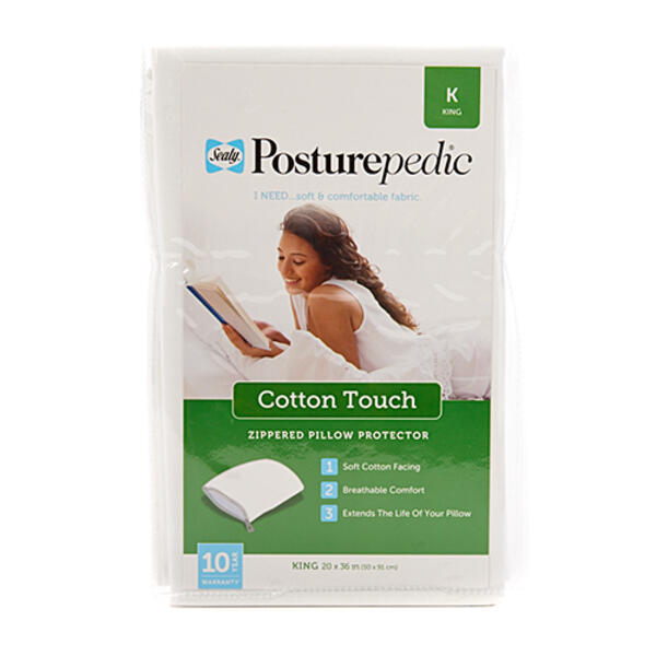Sealy Cotton Touch Pillow Protector - image 