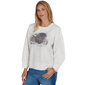 Womens Ruby Rd. Game of Luxe Football Graphic Terry Sweatshirt - image 2