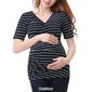 Womens Glow & Grow&#174; Faux Wrap Stripe Maternity Nursing Top - image 6