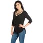 Womens 24/7 Comfort Apparel Criss Cross Neck Tee - image 3