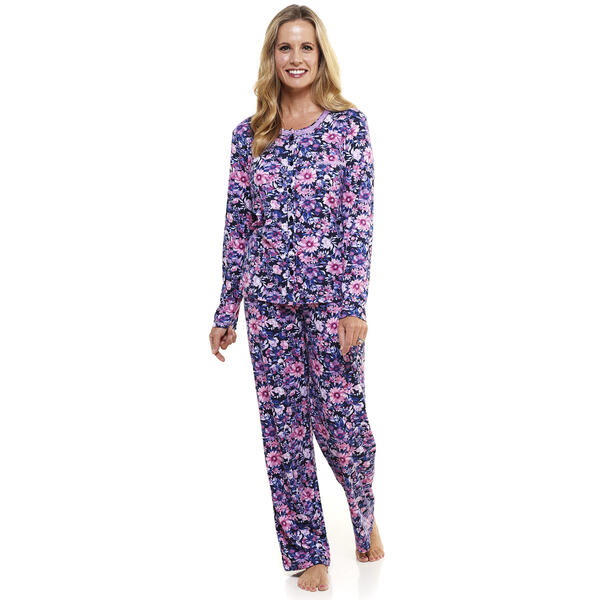 Womens Karen Neuburger Long Sleeve Floral Pajama Set - image 