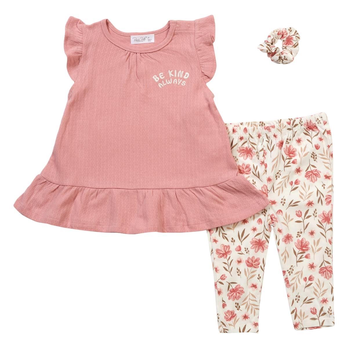 Toddler Girl René Rofé® 3pc. Be Kind Floral Set