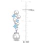 Gemstone Classics™ Topaz & Diamond Cluster Drop Earrings - image 2