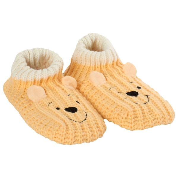 Womens Disney Winnie The Pooh Knit Slipper Socks - image 