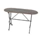 9th & Pike® Black Grey Farmhouse Metal Console Table - image 4