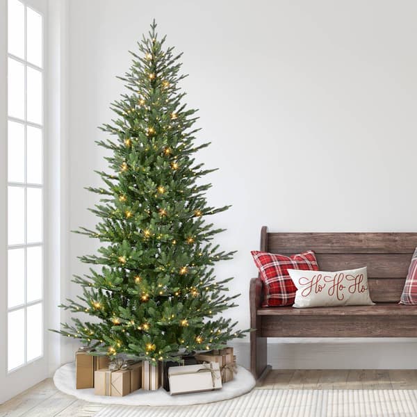 Puleo International 7.5ft. Pre-Lit Alberta Spruce Christmas Tree