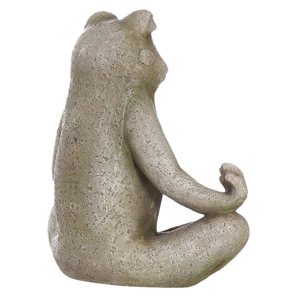 Hi-Line Gift Frog Sitting in Lotus Position Garden Statue
