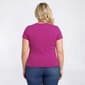 Juniors Plus Eye Candy Short Sleeve V-Neck Tee - image 2