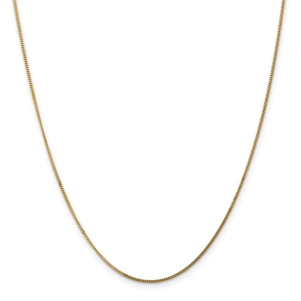 Unisex Gold Classics(tm) 1.3mm. 14k Gold Curb Chain Necklace - image 