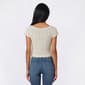 Juniors Pink Rose Short Sleeve Pointelle Knit Top - image 5