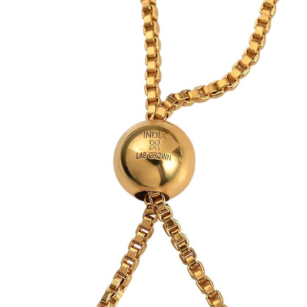 Nova Star® Gold-Plated 1ctw. Lab-Grown Diamond Bolo Bracelet