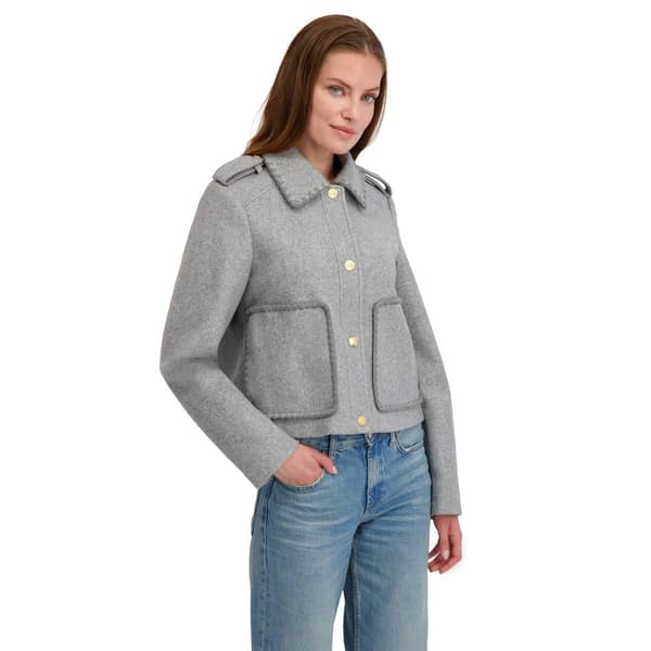 Womens Laundry By Shelli Segal Single Breasted Faux Wool Coat - image 