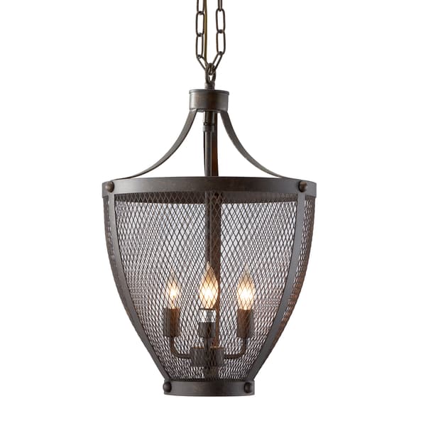 9th & Pike&#40;R&#41; Brown Iron Vintage Caged Chandelier