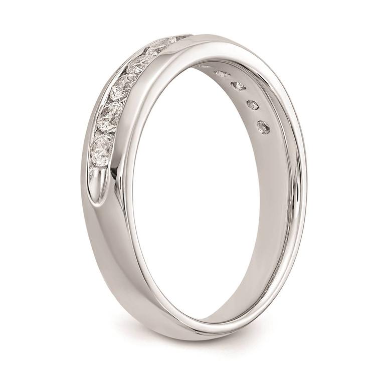 Pure Fire 14kt. White Gold Lab Grown 11-Stone Channel Band