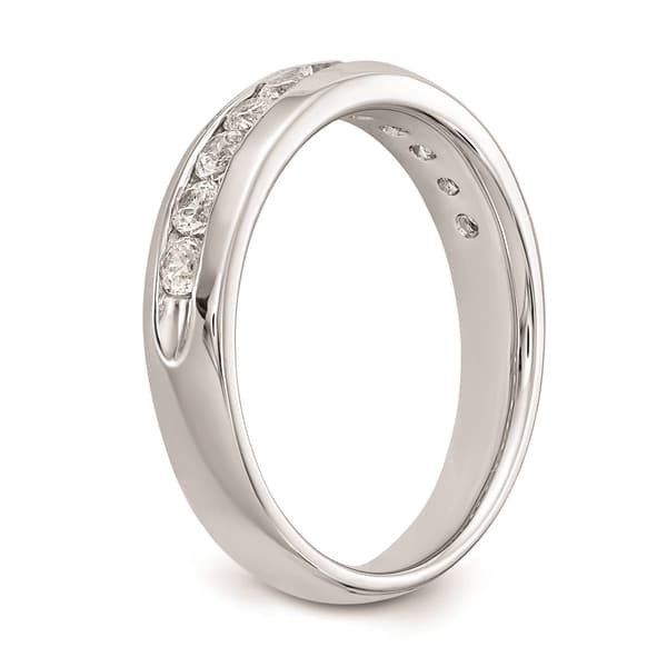 Pure Fire 14kt. White Gold Lab Grown 11-Stone Channel Band