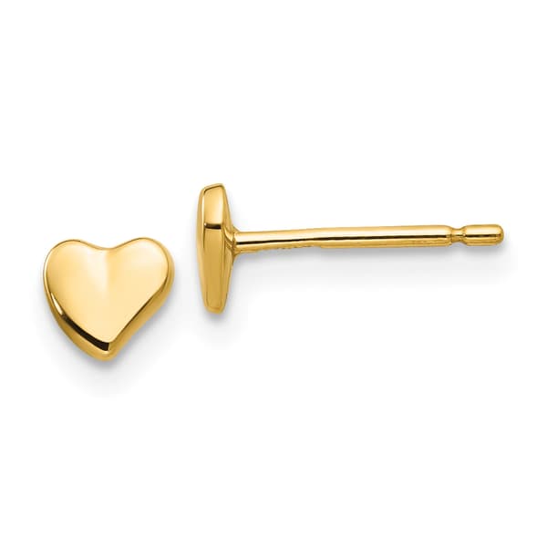 Gold Classics&#40;tm&#41; 14kt. 5mm Heart Stud Earrings - image 