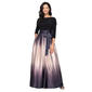 Petites SLNY 3/4 Sleeve Jersey Top Ombre Satin Gown - image 1