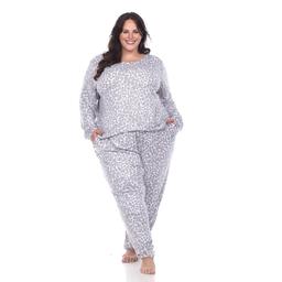 Plus Size White Mark 2pc. Leopard Pajama Set