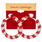 Holiday Inspired Glass Stone Hoop Earrings - image 1