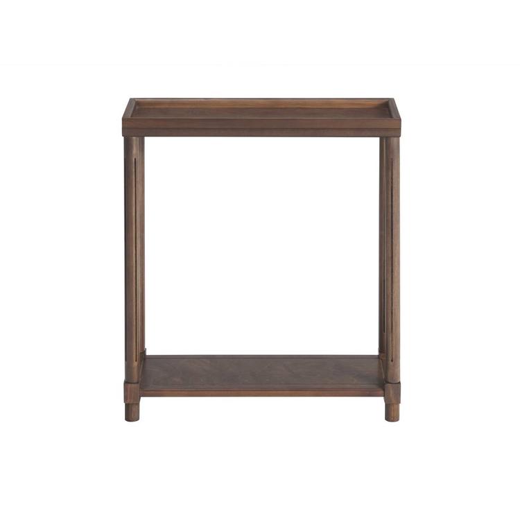 New Ridge Home Goods Harrison Side End Tables w/ Shelf - Chestnut