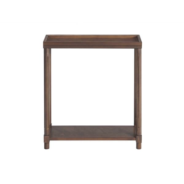 New Ridge Home Goods Harrison Side End Tables w/ Shelf - Chestnut