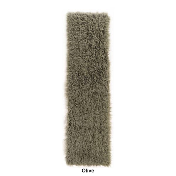 Linon Flokati Natural Runner - 2 x 8