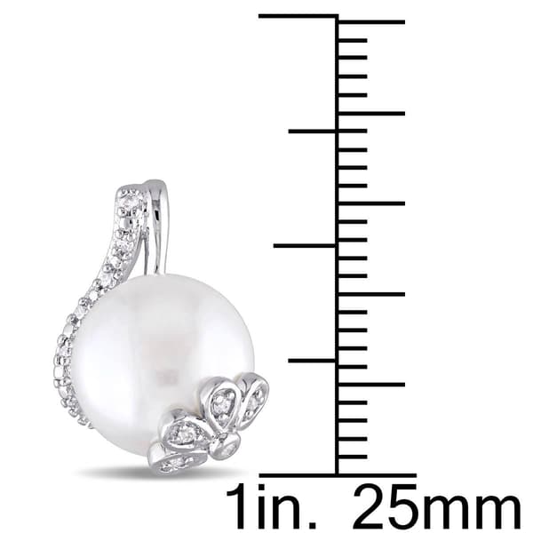 Gemstone Classics™ Pearl & Diamond Swirl Earrings