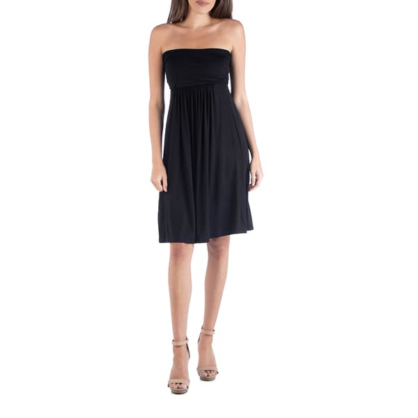 Womens 24/7 Comfort Apparel Strapless A-Line Dress