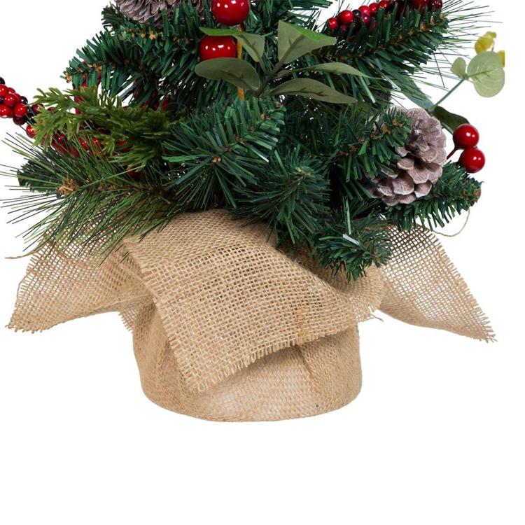 Kurt Adler 18in. Berries &amp; Pinecone Ribbon Tree