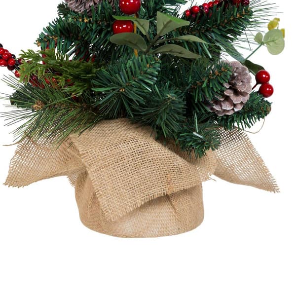 Kurt Adler 18in. Berries &amp; Pinecone Ribbon Tree
