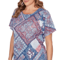 Plus Size Ruby Rd. French Riviera Short Sleeve Patchwork Tee - image 5