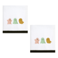 Avanti Ghost Pastel Halloween 2pk. Embroidered Hand Towels - image 1