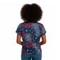 Womens Thomas & Olivia Dolman Sleeve Firework Stars V-Neck Tee - image 2