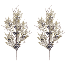 Melrose Snowy Juniper Spray - Set of 2