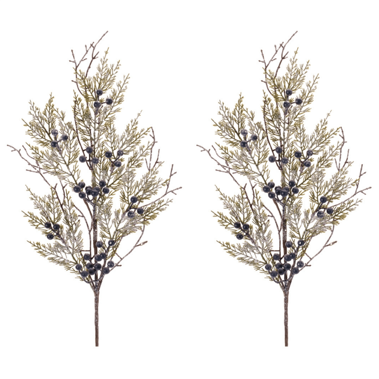 Melrose Snowy Juniper Spray - Set of 2