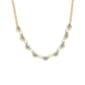 Gianni Argento Yellow Gold & Blue Topaz Oval Halo Link Necklace - image 1