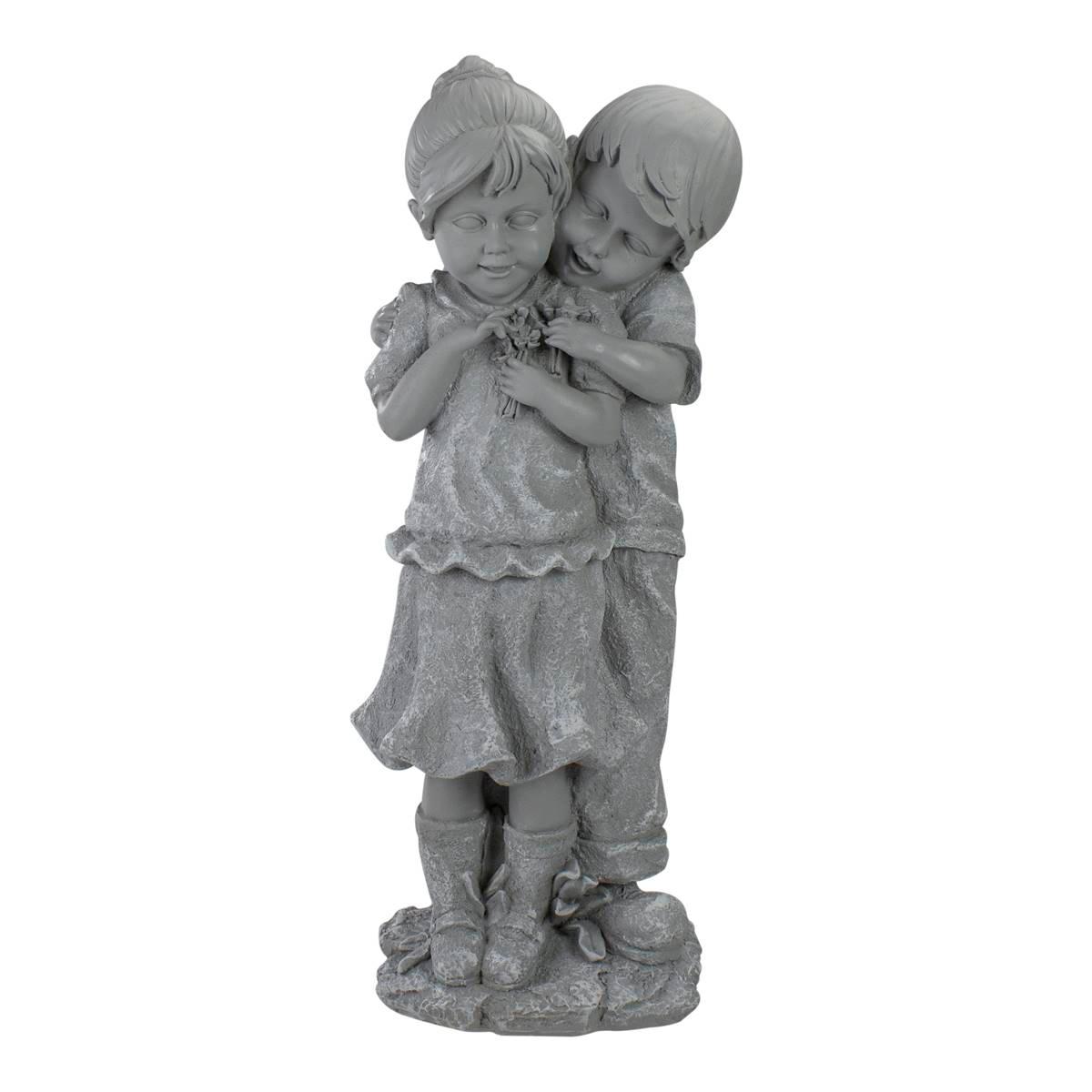 Northlight Seasonal 19.5in. Boy Hugging Girl Garden Statue