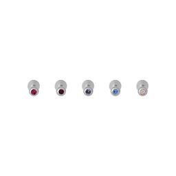 18 Gauge Stainless Steel 5pc. Body Jewelry Set