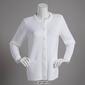 Petite Linda Matthews Long Sleeve Solid Button Front Cardigan - image 5