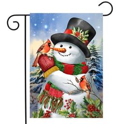 Briarwood Lane Winter Friends Snowman Garden Flag