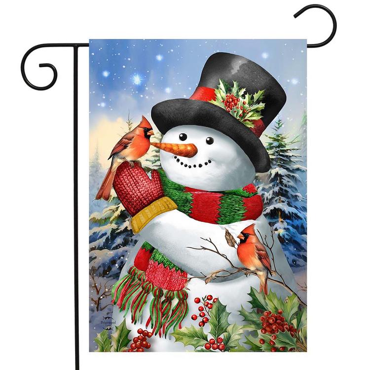 Briarwood Lane Winter Friends Snowman Garden Flag