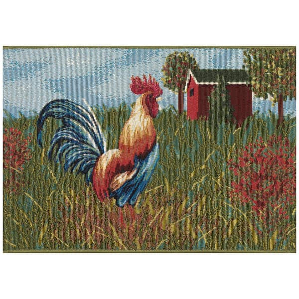 Liora Manne Esencia Rooster Farm Rectangular Accent Rug - image 